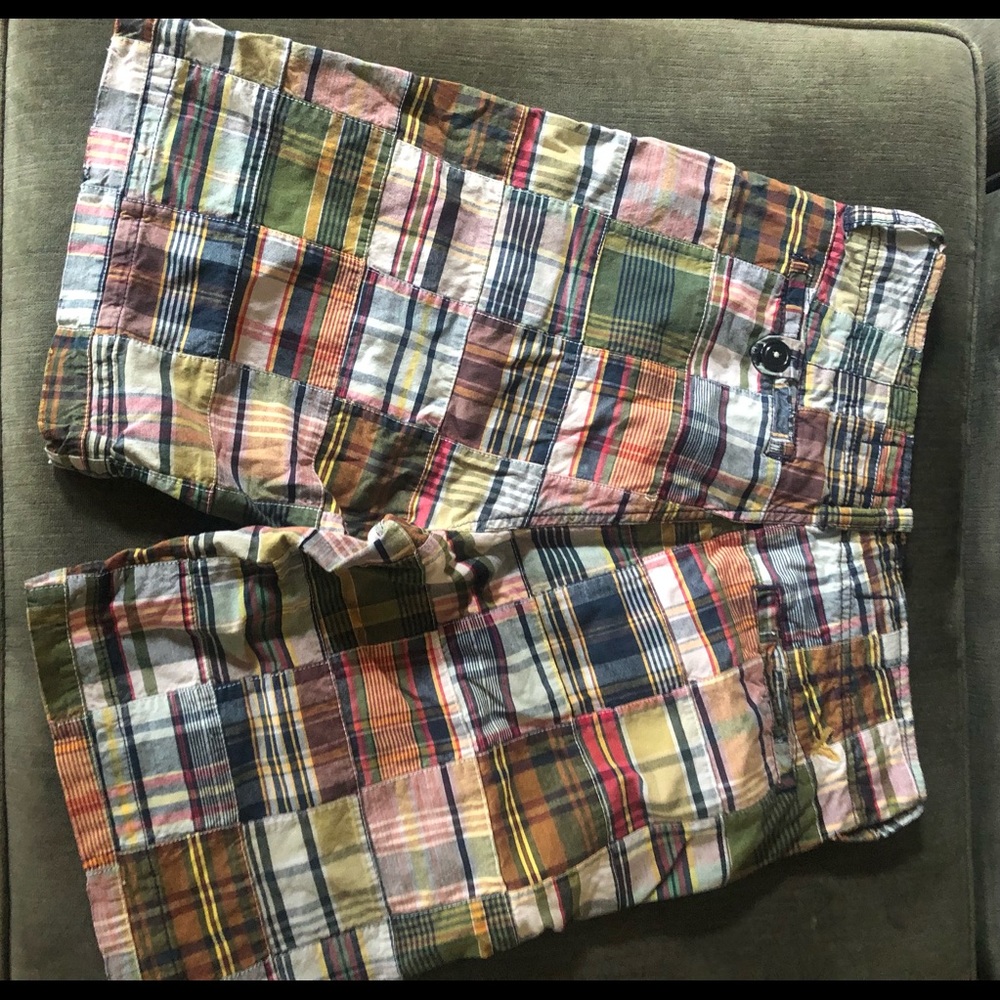 Men’s AE madras plaid shorts